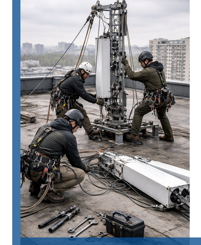 Демонтаж антенн на крыше зданий в Моршанске с гарантией