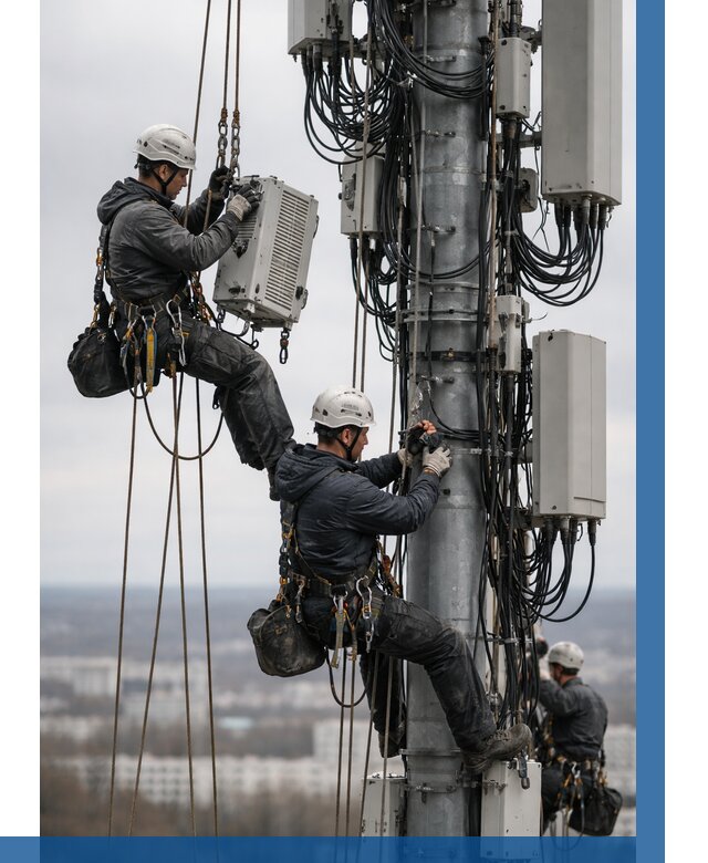 Монтаж оборудования связи на мачте в Моршанске от 7789 р. | ВЫСОТНИК-Мрш