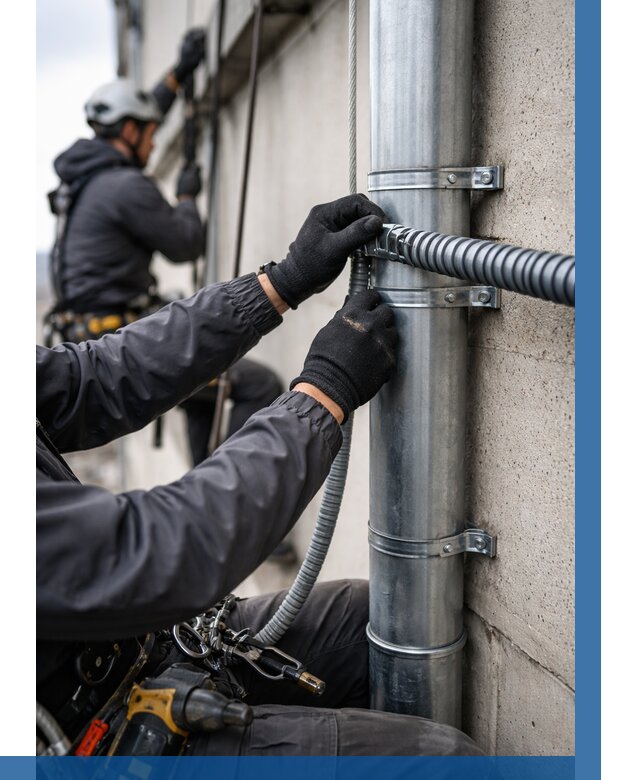 Монтаж гофры для кабеля в Моршанске от 312 р. | ВЫСОТНИК-Мрш