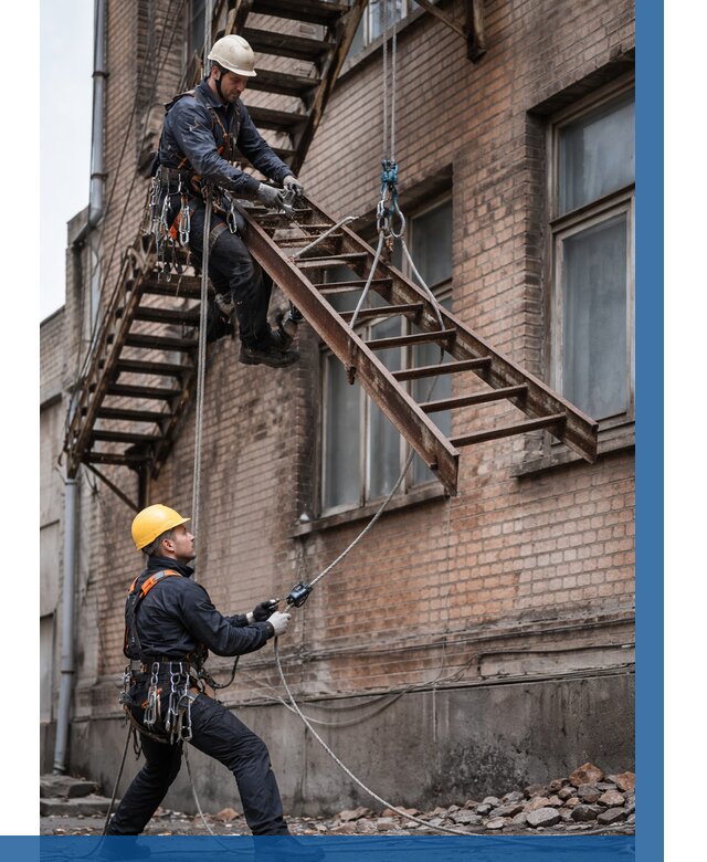 Демонтаж пожарной лестницы в Моршанске от 12462 р. | ВЫСОТНИК-Мрш