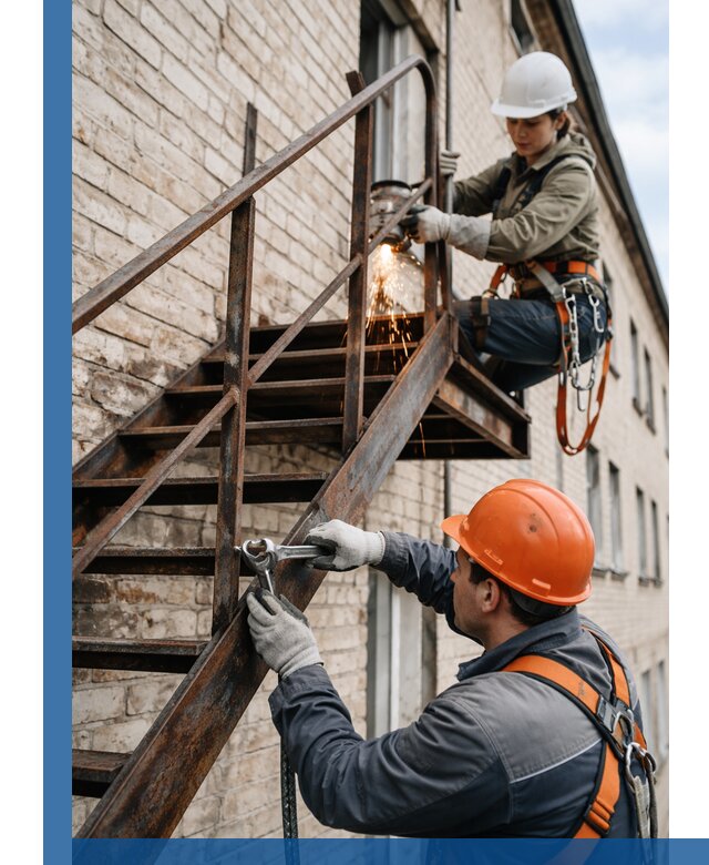Ремонт и восстановление пожарных лестниц с выездом в Моршанске