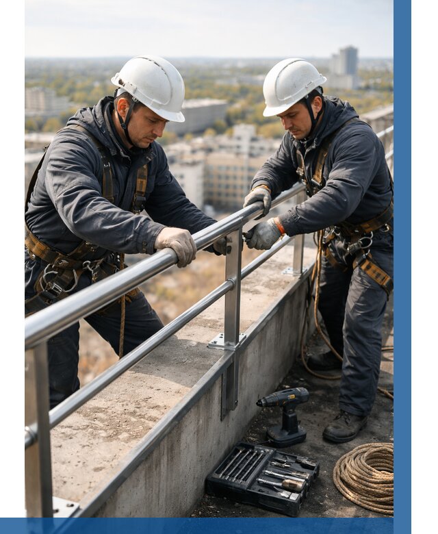 Монтаж перил на высоте в Моршанске от 2596 р. | ВЫСОТНИК-Мрш