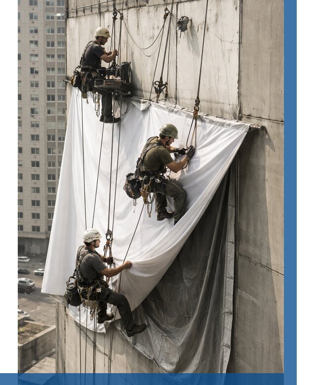 Замена баннерного полотна в Моршанске от 6750 р. | ВЫСОТНИК-Мрш—заказать