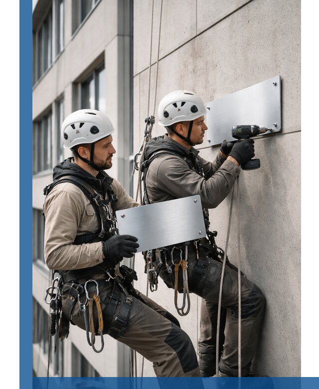 Монтаж табличек и указателей в Моршанске для зданий и сооружений