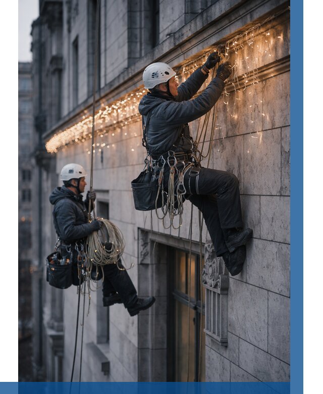 Монтаж новогодней иллюминации в Моршанске от 8827 р. | ВЫСОТНИК-Мрш