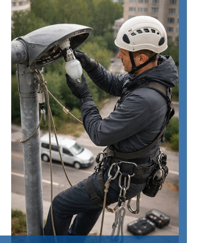 Замена ламп на высоте в Моршанске от 2596 р. | ВЫСОТНИК-Мрш