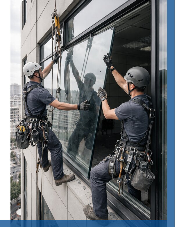 Замена стеклопакетов на высоте в Моршанске от 5712 р. | ВЫСОТНИК-Мрш