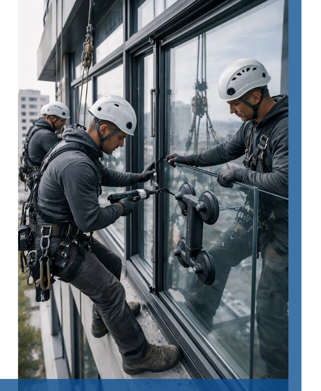 Витражное остекление зданий в Моршанске от 3635 р. | ВЫСОТНИК-Мрш