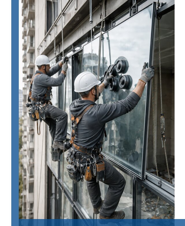 Витражное остекление фасадов и лоджий в Моршанске под ключ