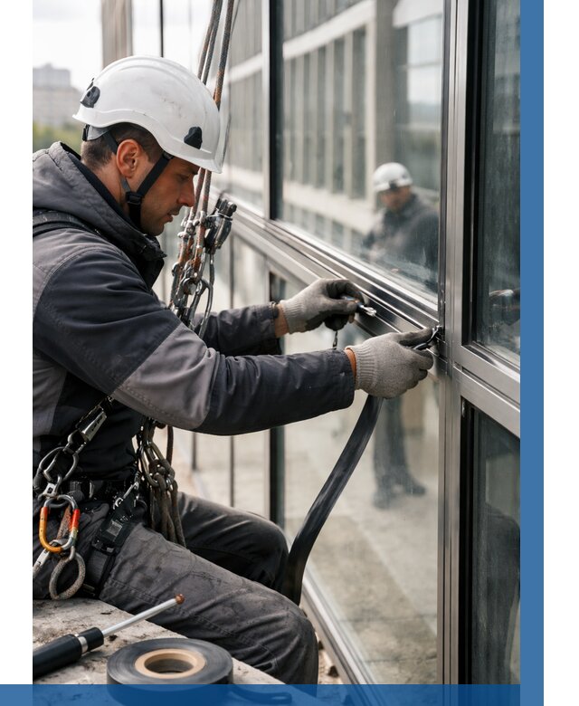 Ремонт витражных конструкций в Моршанске от 3635 р. | ВЫСОТНИК-Мрш