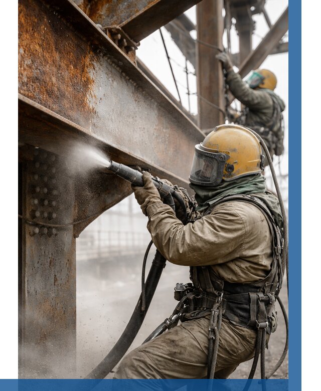 Пескоструйная очистка металлоконструкций в Моршанске по 623 р.  ВЫСОТНИК-Мрш