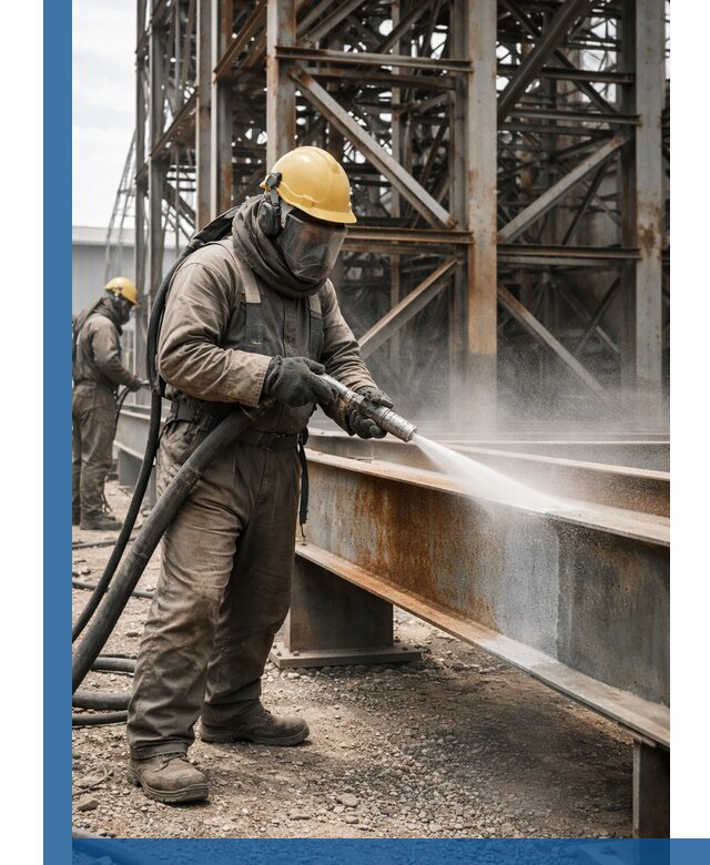 Пескоструйная очистка металлоконструкций в Моршанске промышленная