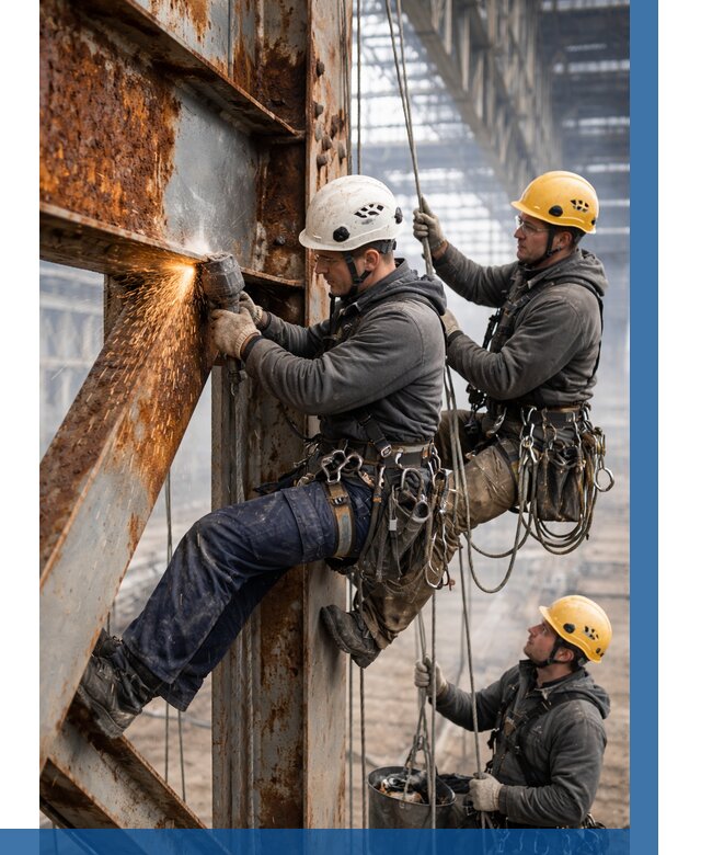 Зачистка металла от ржавчины в Моршанске от 363 р. | ВЫСОТНИК-Мрш