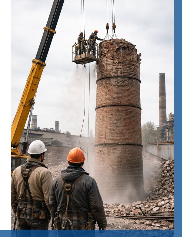 Демонтаж дымовой трубы в Моршанске от 93465 р. | ВЫСОТНИК-Мрш, смета