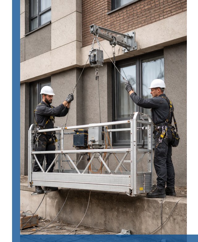 Монтаж и подъем фасадной люльки в Моршанске с гарантией безопасности