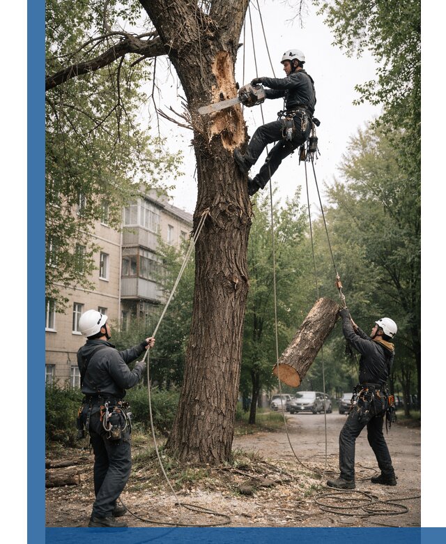 Срочное удаление аварийных деревьев в Моршанске с гарантией безопасности