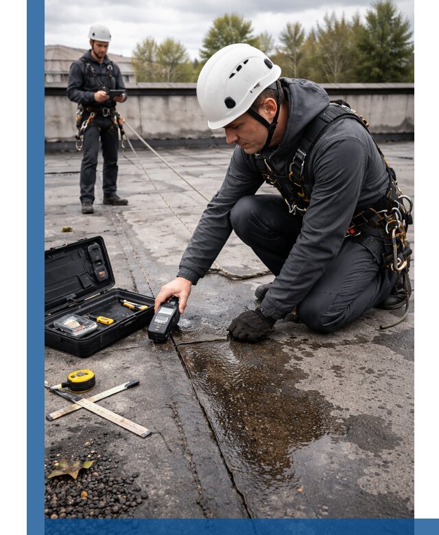 Обследование кровли на протечки и выявление дефектов в Моршанске