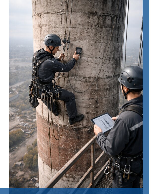Обследование дымовой трубы в Моршанске от 8308 р. | ВЫСОТНИК-Мрш