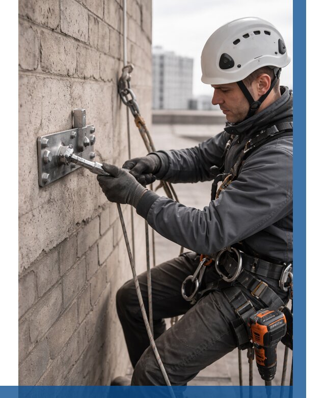 Установка анкерных точек в Моршанске от 3635 р. | ВЫСОТНИК-Мрш