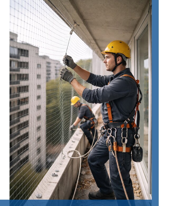 Монтаж сетки от птиц в Моршанске от 4673 р. | ВЫСОТНИК-Мрш