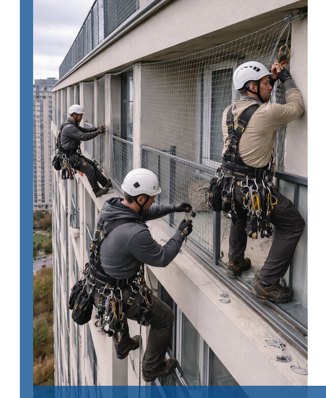 Профессиональный монтаж защитной сетки от птиц в Моршанске