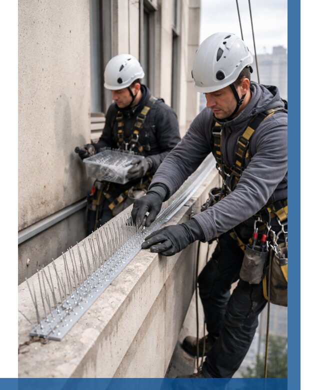 Установка шипов от птиц в Моршанске от 883 р. | ВЫСОТНИК-Мрш